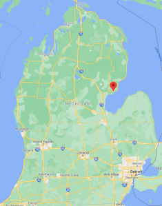 Au Gres Map Au Gres Map